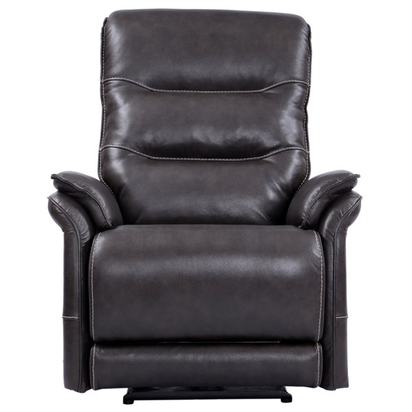Wildon Home® Heuser 35" Top Grain Leather Zero Gravity Power Recliner